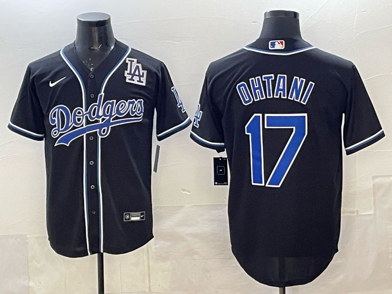 Men 2025 Los Angeles Dodgers #17 Ohtani Black Nike MLB Jersey style 094->los angeles dodgers->MLB Jersey